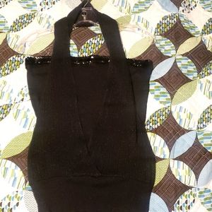 Women's Large Black Sparkly Top